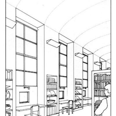stonington library interior perspective